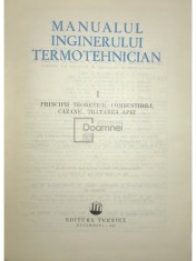 Marcel Croitoru (red.) - Manualul inginerului termotehnician, vol. 1 (Editia: 1961) foto