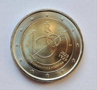 ITALIA moneda 2 euro comemorativa 2023 - aeronautica, UNC foto