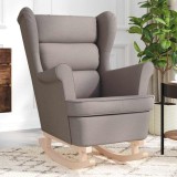 VidaXL Scaun balansoar, gri taupe, 74x90x102 cm, material textil