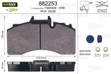 VALEO 882253 OPTIPACK set placute frana,frana disc