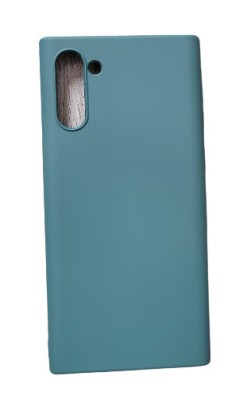 Husa silicon antisoc cu microfibra in interior Samsung Note 10 Verde Smarald foto