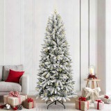 VidaXL Brad de Crăciun artificial cu 300 LED Alb 93 x 93 x 240 cm 3396073