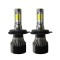 Set 2 LED-uri Auto Techstar&reg; S4, H4, 40w, 4000 Lumeni, 6500K, AUTO, 12-24 Volti, COB, Canbus, Radiator Aluminiu