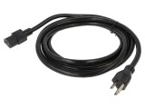Cablu Alimentare 3m Negru IEC C13 la NEMA 5-15