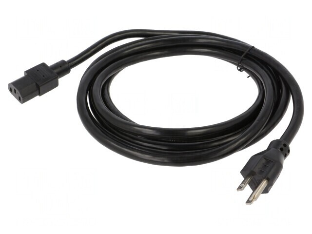 Cablu Alimentare 3m Negru IEC C13 la NEMA 5-15
