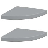 Cumpara ieftin Rafturi colt de perete, 2 buc., gri, 35x35x3,8 cm, MDF
