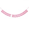 Banner Petrecere, Model Happy Birthday, Culoare Roz cu Buline, Dimensiuni 14x213 cm, Oem