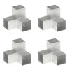vidaXL Conectori Grinda Forma Y 101x101mm, Metal Galvanizat, Argintiu, 4 Bucati