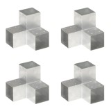 vidaXL Conectori grindă, formă Y, 4 buc, 101x101 mm, metal galvanizat