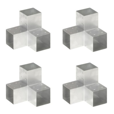 Conectori grindă, formă Y, 4 buc, 101x101 mm, metal galvanizat foto