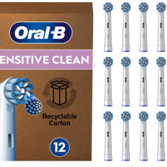 Set 12 rezerve pentru periuta de dinti electrica Oral-B Pro Sensitive Clean, alb - RESIGILAT