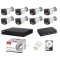 Sistem supraveghere complet Dahua 8 camere IP 4MP Dual Light 30m Microfon NVR 8 canale HDD si accesorii instalare incluse SafetyGuard Surveillance