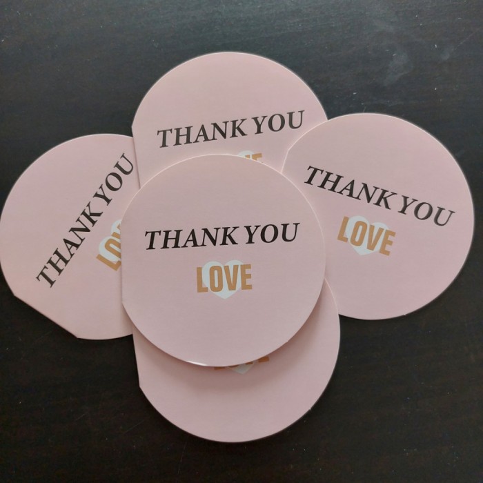 Felicitare rotunda Thank you Love