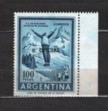 ARGENTINA 1961 - SPORTURI DE IARNA. TIMBRU NESTAMPILAT CU SUPRATIPAR, C47