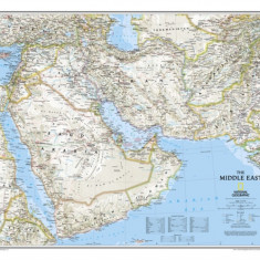 National Geographic: Middle East Classic Wall Map (30.25 X 23.5 Inches)