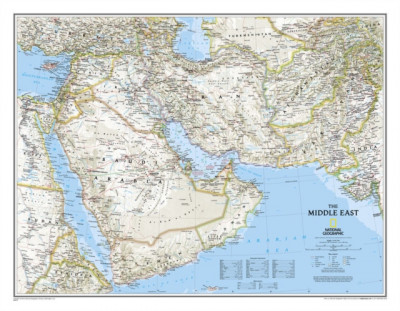 National Geographic: Middle East Classic Wall Map (30.25 X 23.5 Inches) foto