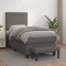 vidaXL Pat box spring cu saltea, gri, 80x200 cm, piele ecologică 3137513