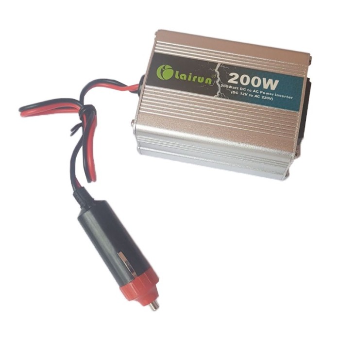 Invertor tensiune 12V-220V Lairun, 200 W, putere continua 200 W Invertor tensiune 12V-220V Lairun, 200 W, putere continua 200 W