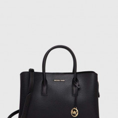 MICHAEL Michael Kors poseta de piele culoarea negru