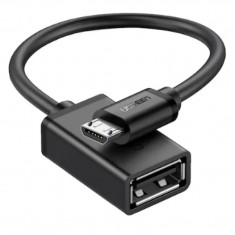 Cablu Adaptor Ugreen OTG US133 Micro-USB(T) to USB 2.0(M) Negru foto