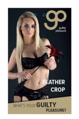Cravasa Cu Pene, Rosu Si Negru, 52 cm foto