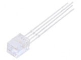 LED dreptunghiular 5x5x7mm RGB cu intensitate 500-750mcd - iluminare colorată, Optosupply