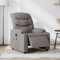 vidaXL Fotoliu electric de masaj rabatabil, gri taupe, textil