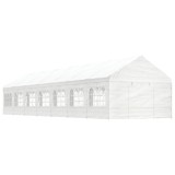 VidaXL Foișor cu acoperiș, alb, 15,61x4,08x3,22 m, polietilenă