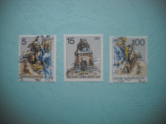 HOPCT TIMBRE MNH 1244 TARGUL DE TOAMNA LEIPZIG-3 VAL-1988-GERMANIA DDR/RDG