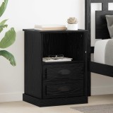 vidaXL Dulap de noapte Stejar Negru 36 x 43 x 60 cm Lemn compozit 881400