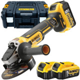 DeWalt DCG405P3 - Polizor unghiular cu 3 acumulatori Li-Ion 18 V 5 Ah 125 mm valiza speciala