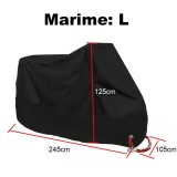 Husa Protectie Moto / Scuter marimea L, impermeabila, rezistenta la praf, negru, FIXATO