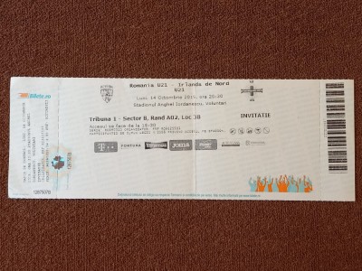 Bilet meci fotbal ROMANIA U21 - IRLANDA de NORD U21 (14.10.2019) foto