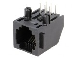 Soclu RJ12 6P6C pentru PCB THT 12,7mm