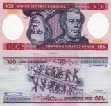 BRAZILIA 100 cruzeiros ND 1984 P-198b UNC!!!