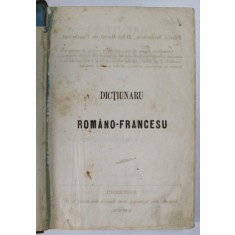 DICTIUNARU ROMANO - FRANCESU de RAOUL DE PONTBRIANT , 1862