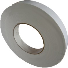 Banda dublu adeziva, alb, 10 mm x 10 m