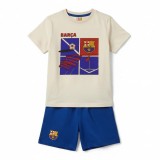 Pijamale Short copii FC Barcelona beige, 92-102 cm (2-3 ani)