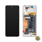 Display cu Touchscreen Honor 200 cu Rama Argintiu (Moonlight White) Service Pack 0235ALRK