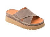 Papuci GRYXX gri, 5071004, din piele intoarsa