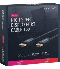 Cablu Profesional DisplayPort - DisplayPort 15m v1.2a 4K 60Hz 21.6Gbit/s AWG24 OFC Clicktronic 70716 foto
