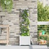 VidaXL Ghiveci de grădină cu trellis Alb 40 x 40 x 143 cm PP 42002904