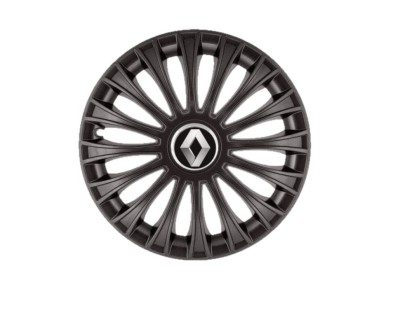 Set 4 capace roti pentru Renault, model Dino Black, R15 foto