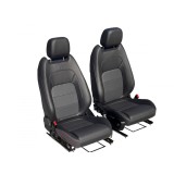 2X NEW OEM FRONT SEATS VENTILATED BLACK LEATHER JAGUAR I-PACE X590 J9D3-14B719