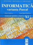 Manual Informatica clasa a XI-a Varianta Pascal