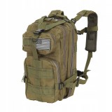Ghiozdan/rucsac tactic, Trizand, 5 compartimente, poliester 600D, verde, 26 L, 28x16x44 cm
