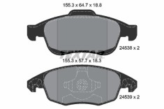 TEXTAR 2453801 Q+ set placute frana,frana disc