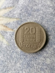 20 FRANCS 1949 ALGERIA foto