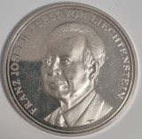 Medalie argint 999.9 (48,35 g) Franz Joseph von Liechtenstein 1978 &ndash; piesa masiva, colectie