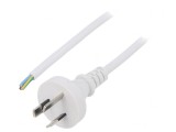 Cablu Alb 1,5m PVC 3x0,75mm2 Mufă AS/NZS 3112